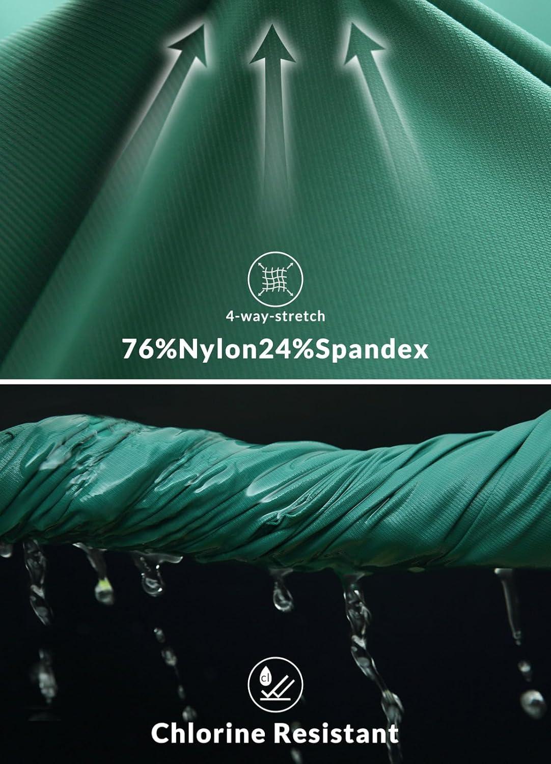 imagebaleaf Womens 3quot5quot7quot9quot High Waisted Swim Board Shorts Quick Dry Swimsuits Bottoms Trunks with PocketsTurquoise