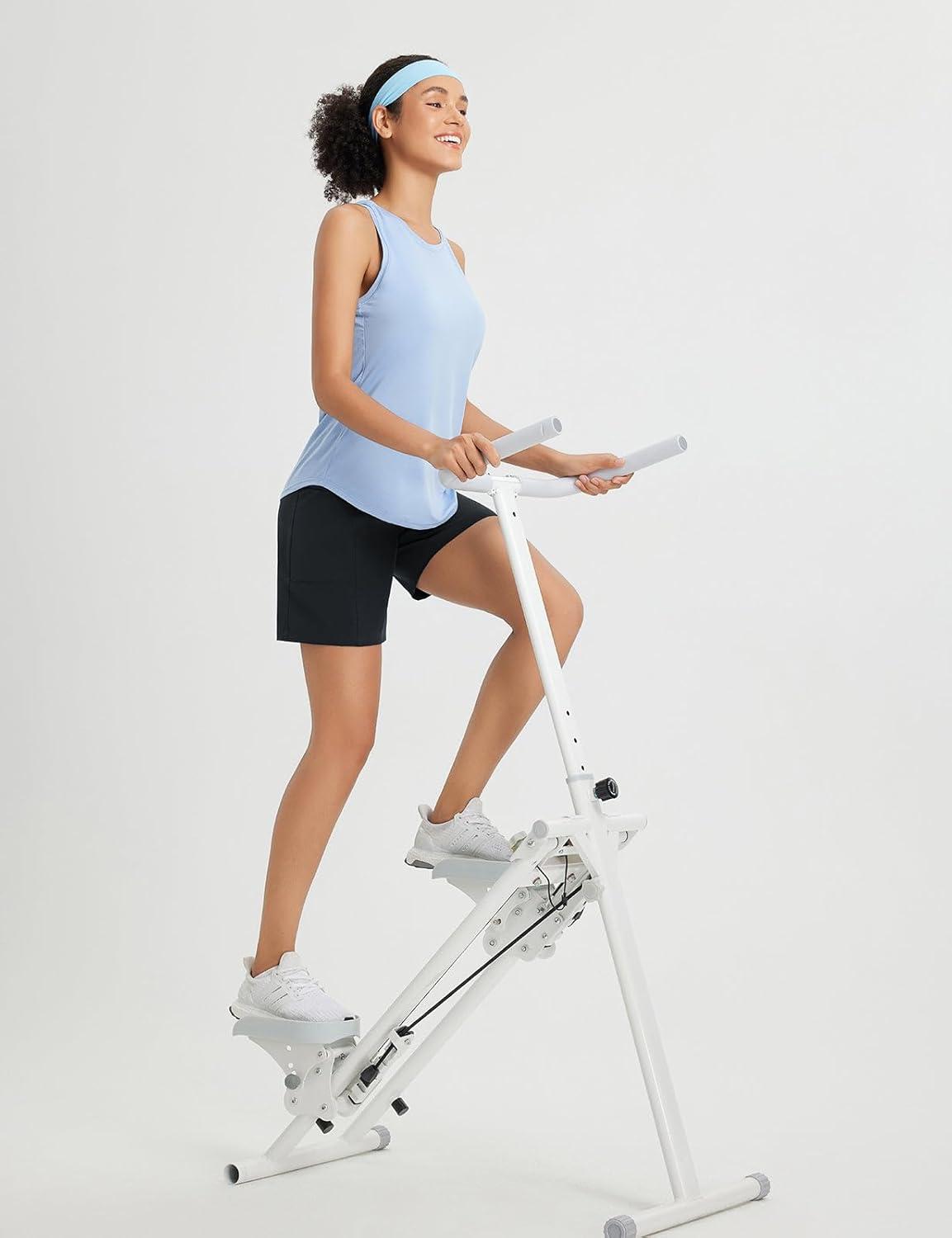 imagebaleaf Womens 7quot Athletic Shorts Quick Dry Running Workout Lightweight High Waisted Long Shorts with PocketsBlack