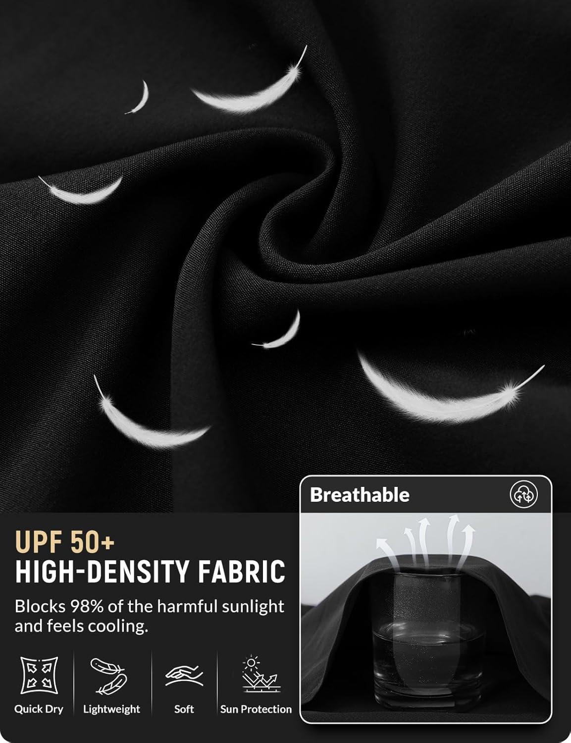 imagebaleaf Womens Capri Beach Pants Wide Leg Quick Dry Lightweight Capris UPF50 Casual Sweatpants Swim PantsBlack