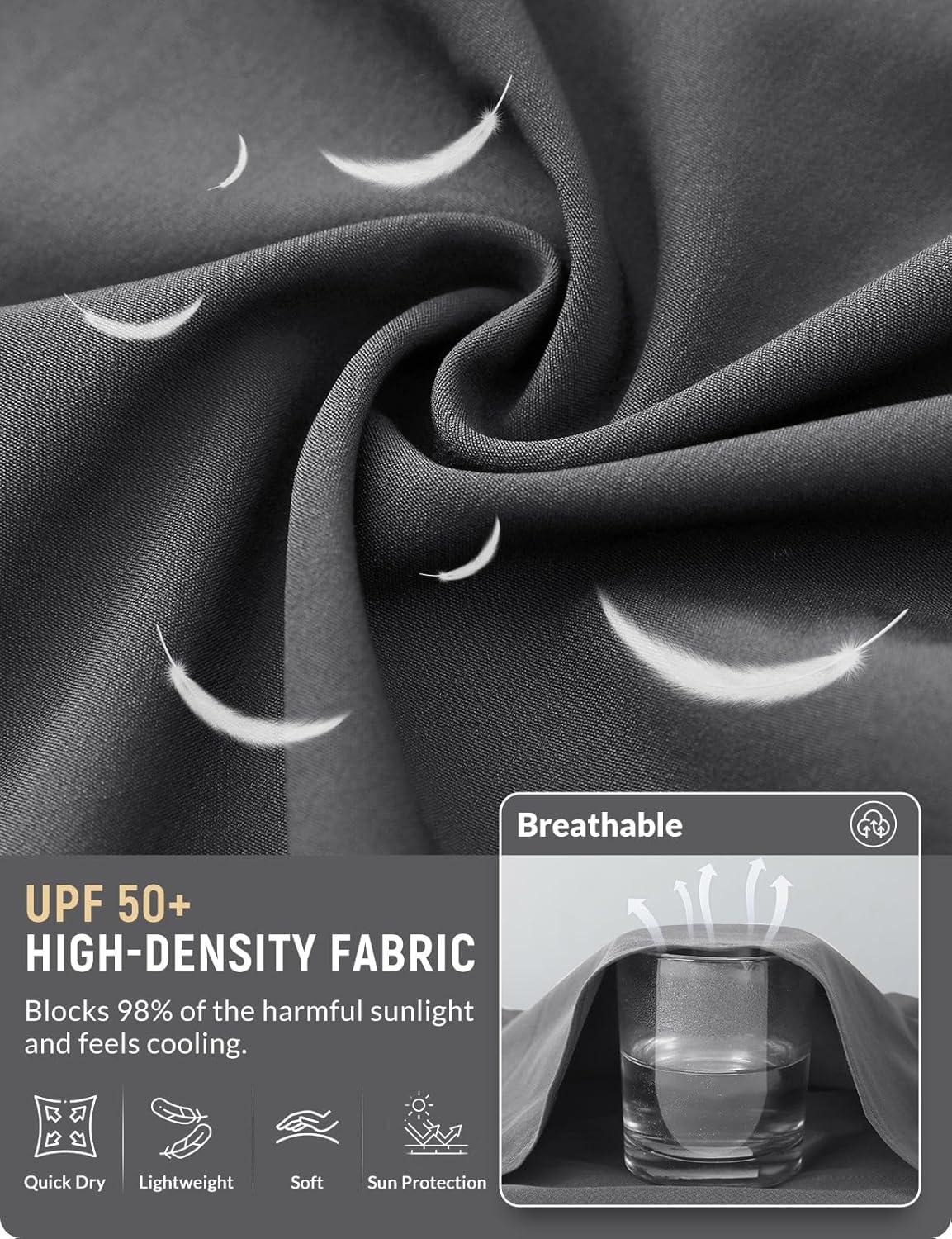 imagebaleaf Womens Capri Beach Pants Wide Leg Quick Dry Lightweight Capris UPF50 Casual Sweatpants Swim PantsDark Gray