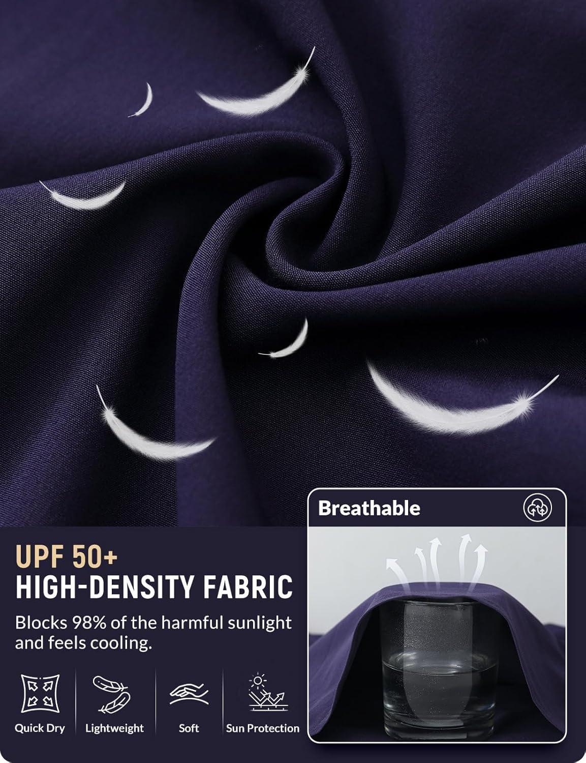 imagebaleaf Womens Capri Beach Pants Wide Leg Quick Dry Lightweight Capris UPF50 Casual Sweatpants Swim PantsNavy Blue