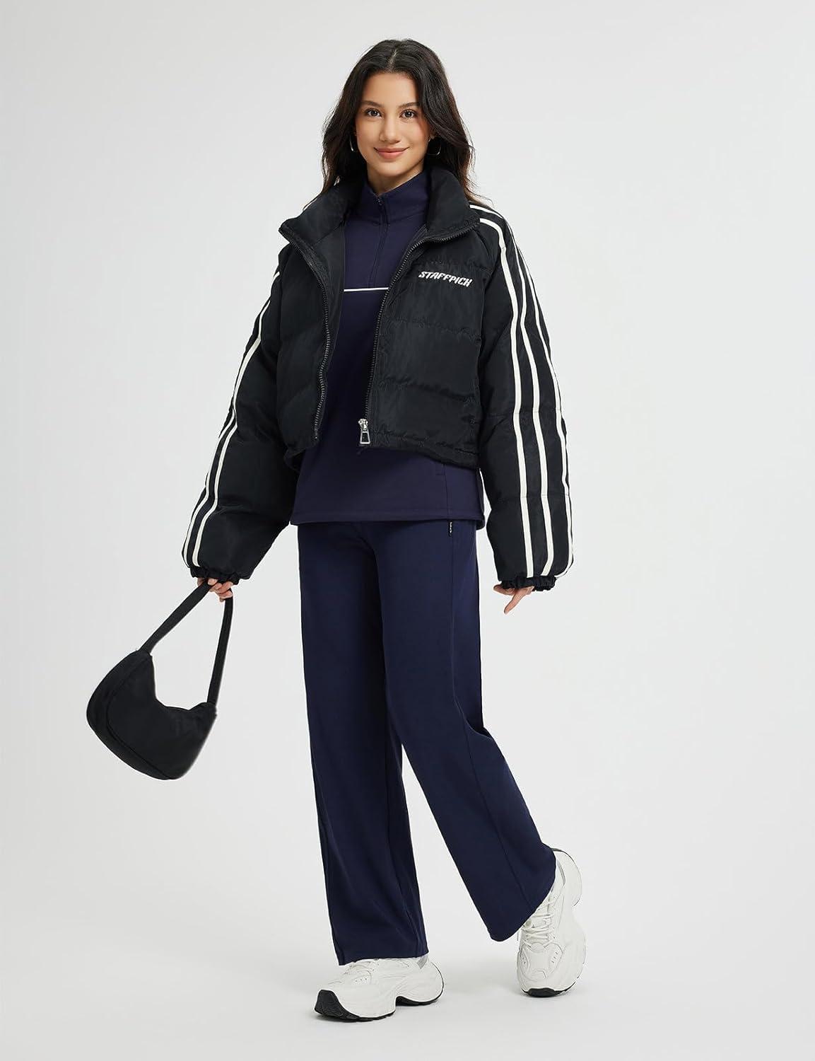 imagebaleaf Womens Fleece Golf Pullover Half Zip Running Jacket Thermal Shirts Winter Cold Weather Gear Water ResistantNavy Blue