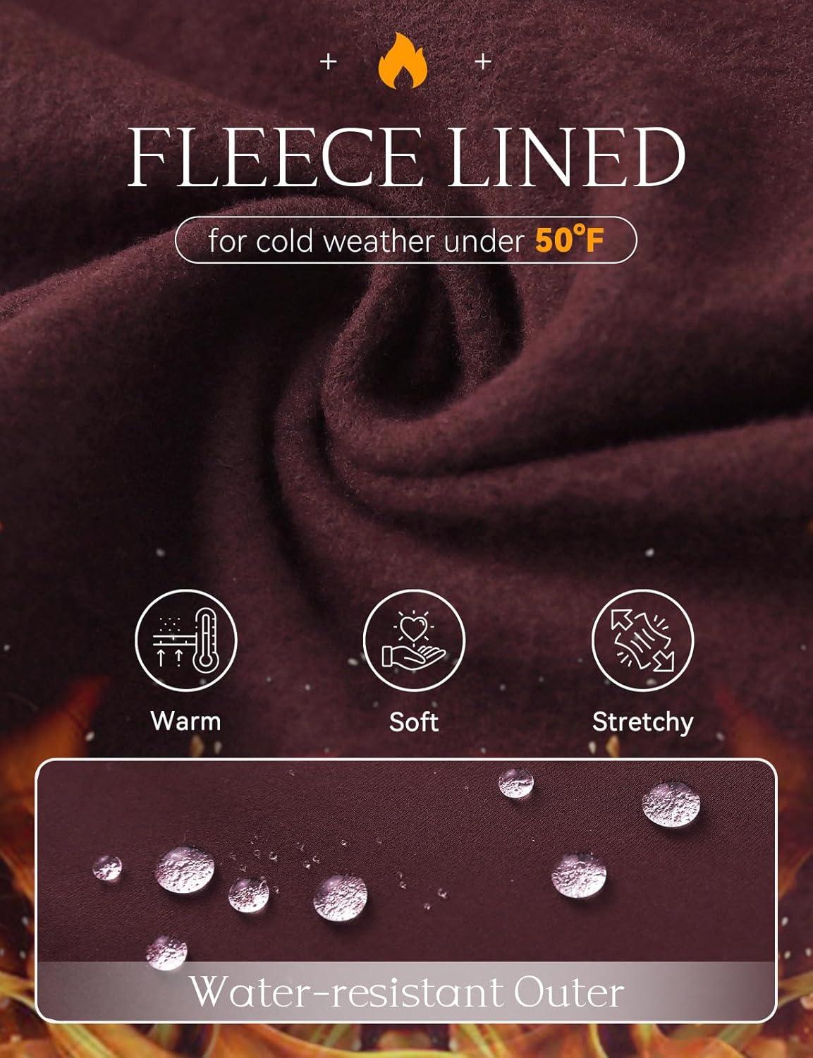 imagebaleaf Womens Fleece Pullover Jacket Water Resistant Half Zip Thermal Golf Shirts Cold Weather Running Gear WinterWine Red