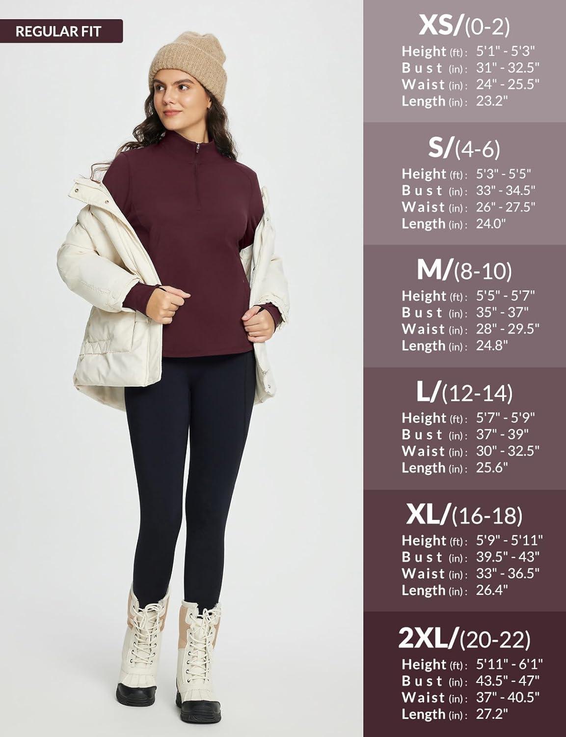 imagebaleaf Womens Fleece Pullover Jacket Water Resistant Half Zip Thermal Golf Shirts Cold Weather Running Gear WinterWine Red