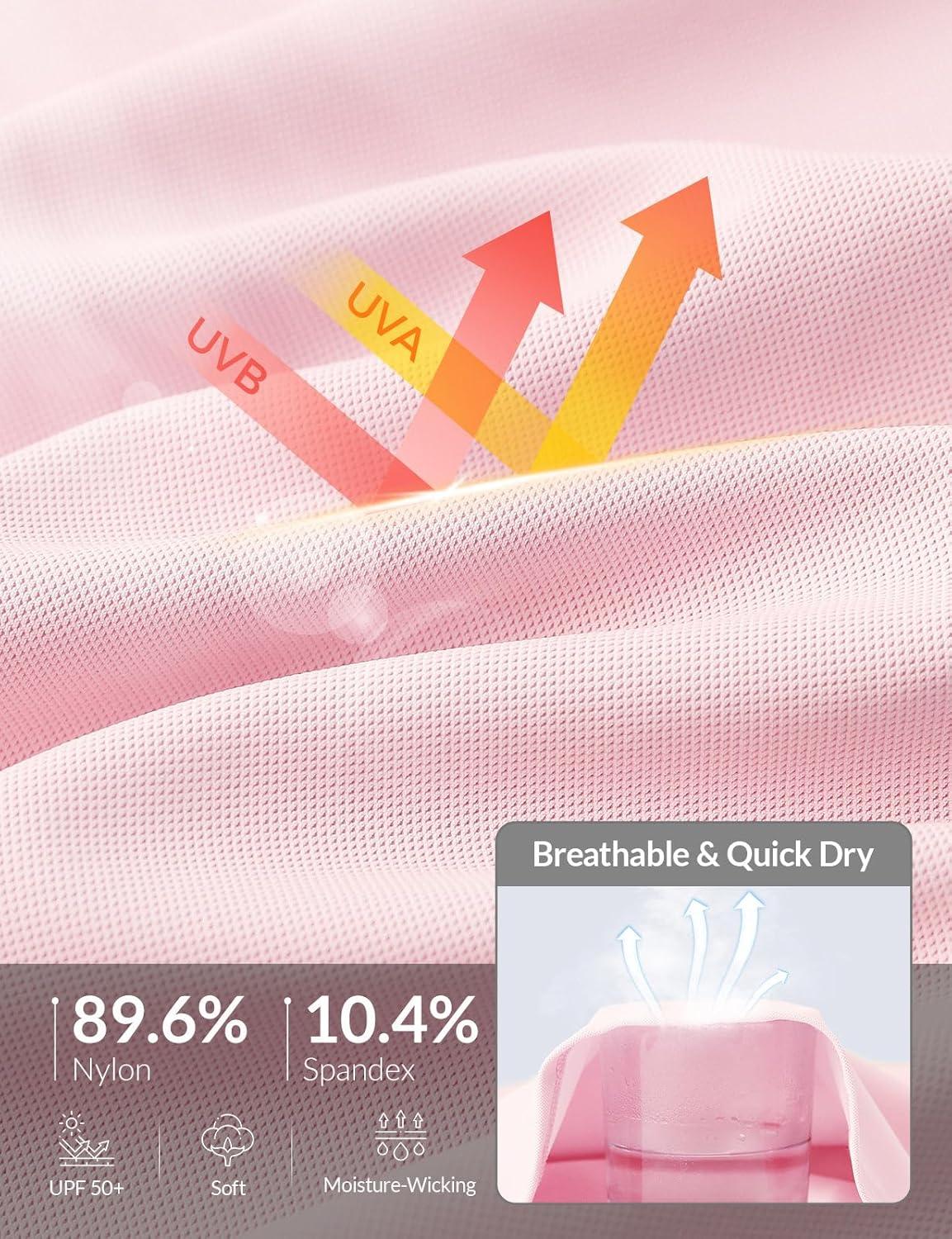 imagebaleaf Womens Golf Shirts Tank Top with Quarter Zip Collar Polo Tennis Sleeveless Racerback Tanks Quick Dry UPF 50 Light Pink M