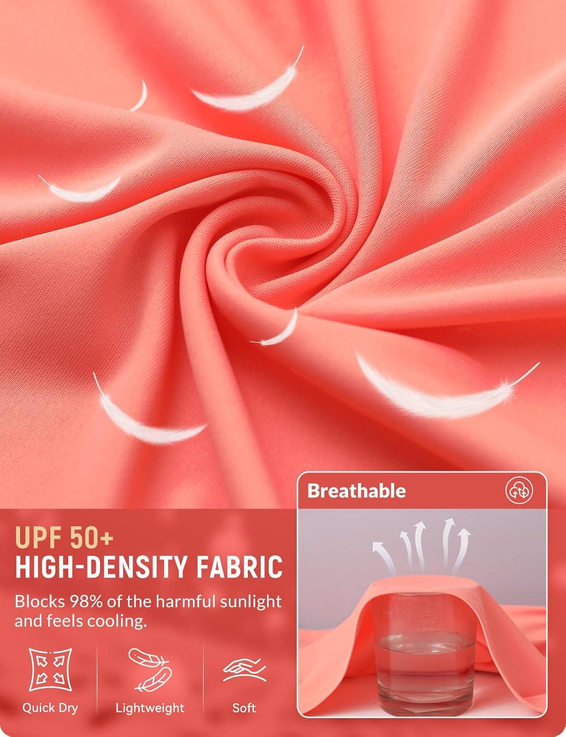 imagebaleaf Womens Long Sleeve Sun Shirts UPF 50 Lightweight Open Front Cardigan with Pockets Beach Cover Up SPF Sun WrapPink34 Sleeve