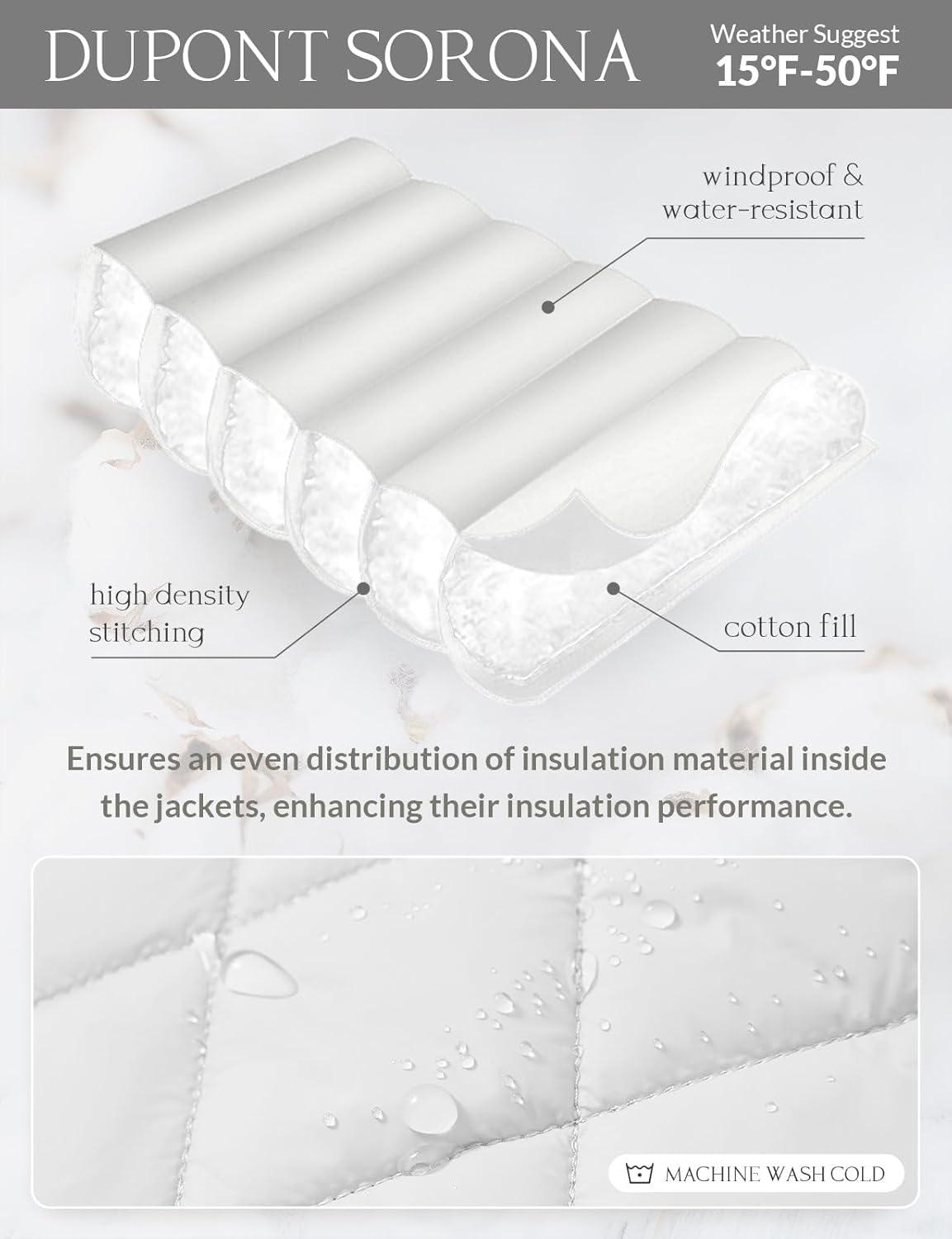 imagebaleaf Womens Puffer Drawstring Vest Lightweight Winter Warm Stand Collar Quilted Golf Vests Water Resistant Zip PocketsStar White