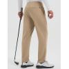 imagebaleaf Mens 30quot Fleece Lined Golf Pants Warm Winter Stretchy Casual Business Travel 3 PocketsBrown