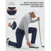 imagebaleaf Mens 30quot Fleece Lined Golf Pants Warm Winter Stretchy Casual Business Travel 3 PocketsNavy Blue