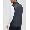 imagebaleaf Mens Puffer Vest Outerwear Golf Sleeveless Jacket Winter Warm Lightweight Pockets WindproofDark Gray