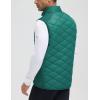 imagebaleaf Mens Puffer Vest Outerwear Golf Sleeveless Jacket Winter Warm Lightweight Pockets WindproofGreen