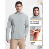imagebaleaf Mens UPF 50 Full Zip Light Jacket Hooded Long Sleeve Cooling Shirt with Pocket Hiking Fishing Outdoor Performance02light Gray