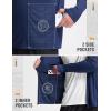 imagebaleaf Mens UPF 50 Full Zip Light Jacket Hooded Long Sleeve Cooling Shirt with Pocket Hiking Fishing Outdoor PerformanceNavy Blue