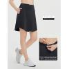 imagebaleaf Skorts for Woman 20quot Knee Length Golf Tennis Skirt High Waisted Long Athletic Casual Pockets UPF 50Black
