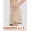 imagebaleaf Skorts for Woman 20quot Knee Length Golf Tennis Skirt High Waisted Long Athletic Casual Pockets UPF 50Khaki