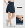 imagebaleaf Skorts for Woman 20quot Knee Length Golf Tennis Skirt High Waisted Long Athletic Casual Pockets UPF 50Navy Blue