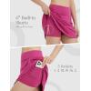 imagebaleaf Skorts for Woman 20quot Knee Length Golf Tennis Skirt High Waisted Long Athletic Casual Pockets UPF 50Rose Red