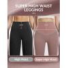 imagebaleaf Super High Waisted Leggings for Women with Pockets Stretchy Tummy Control Soft Yoga Workout Gym Petite PantsBrown