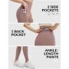 imagebaleaf Super High Waisted Leggings for Women with Pockets Stretchy Tummy Control Soft Yoga Workout Gym Petite PantsBrown
