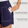 imagebaleaf Womens 3quot5quot7quot9quot High Waisted Swim Board Shorts Quick Dry Swimsuits Bottoms Trunks with PocketsDark Blue