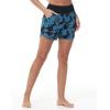imagebaleaf Womens 3quot5quot7quot9quot High Waisted Swim Board Shorts Quick Dry Swimsuits Bottoms Trunks with PocketsGreen Blue Leaf