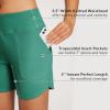 imagebaleaf Womens 3quot5quot7quot9quot High Waisted Swim Board Shorts Quick Dry Swimsuits Bottoms Trunks with PocketsTurquoise