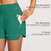 imagebaleaf Womens 3quot5quot7quot9quot High Waisted Swim Board Shorts Quick Dry Swimsuits Bottoms Trunks with PocketsTurquoise