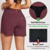 imagebaleaf Womens 3quot5quot7quot9quot High Waisted Swim Board Shorts Quick Dry Swimsuits Bottoms Trunks with PocketsWine