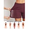 imagebaleaf Womens 3quot5quot7quot9quot High Waisted Swim Board Shorts Quick Dry Swimsuits Bottoms Trunks with PocketsWine