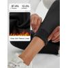 imagebaleaf Womens Fleece Lined Leggings Thermal Winter Warm Pants High Waisted Cold Weather Tights with Cross PocketsBlack