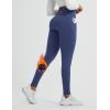 imagebaleaf Womens Fleece Lined Leggings Thermal Winter Warm Pants High Waisted Cold Weather Tights with Cross PocketsNavy Blue