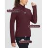 imagebaleaf Womens Fleece Pullover Jacket Water Resistant Half Zip Thermal Golf Shirts Cold Weather Running Gear WinterWine Red