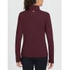 imagebaleaf Womens Fleece Pullover Jacket Water Resistant Half Zip Thermal Golf Shirts Cold Weather Running Gear WinterWine Red