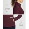 imagebaleaf Womens Fleece Pullover Jacket Water Resistant Half Zip Thermal Golf Shirts Cold Weather Running Gear WinterWine Red