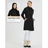 imagebaleaf Womens Fleece Sweatshirt Dress Thermal Long Winter Fall Tunic Dresses Outfits with Pocket Hooded PulloverBlack
