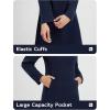imagebaleaf Womens Fleece Sweatshirt Dress Thermal Long Winter Fall Tunic Dresses Outfits with Pocket Hooded PulloverNavy Blue