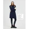 imagebaleaf Womens Fleece Sweatshirt Dress Thermal Long Winter Fall Tunic Dresses Outfits with Pocket Hooded PulloverNavy Blue