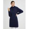 imagebaleaf Womens Fleece Sweatshirt Dress Thermal Long Winter Fall Tunic Dresses Outfits with Pocket Hooded PulloverNavy Blue