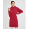 imagebaleaf Womens Fleece Sweatshirt Dress Thermal Long Winter Fall Tunic Dresses Outfits with Pocket Hooded PulloverRed