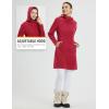 imagebaleaf Womens Fleece Sweatshirt Dress Thermal Long Winter Fall Tunic Dresses Outfits with Pocket Hooded PulloverRed