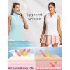 imagebaleaf Womens Golf Shirts Tank Top with Quarter Zip Collar Polo Tennis Sleeveless Racerback Tanks Quick Dry UPF 50 Light Pink M
