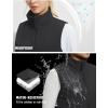 imagebaleaf Womens Lightweight Puffy Vest Quilted Winter Warm Outerwear Water Resistant Stand Collar Sleeveless Running JacketsBlack