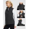 imagebaleaf Womens Lightweight Puffy Vest Quilted Winter Warm Outerwear Water Resistant Stand Collar Sleeveless Running JacketsBlack