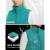 imagebaleaf Womens Lightweight Puffy Vest Quilted Winter Warm Outerwear Water Resistant Stand Collar Sleeveless Running JacketsGreen
