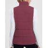 imagebaleaf Womens Lightweight Puffy Vest Quilted Winter Warm Outerwear Water Resistant Stand Collar Sleeveless Running JacketsWine Red