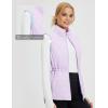 imagebaleaf Womens Puffer Drawstring Vest Lightweight Winter Warm Stand Collar Quilted Golf Vests Water Resistant Zip PocketsLight Purple