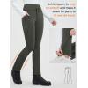 imagebaleaf Womens Thermal Fleece Lined Leggings with Pockets Ankle Zip Reflective Water Resistant High Waisted Warm Snow PantsArmy Green