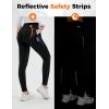 imagebaleaf Womens Thermal Fleece Lined Leggings with Pockets Ankle Zip Reflective Water Resistant High Waisted Warm Snow PantsBlack