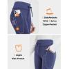 imagebaleaf Womens Thermal Fleece Lined Leggings with Pockets Ankle Zip Reflective Water Resistant High Waisted Warm Snow PantsNavy Blue
