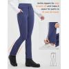 imagebaleaf Womens Thermal Fleece Lined Leggings with Pockets Ankle Zip Reflective Water Resistant High Waisted Warm Snow PantsNavy Blue